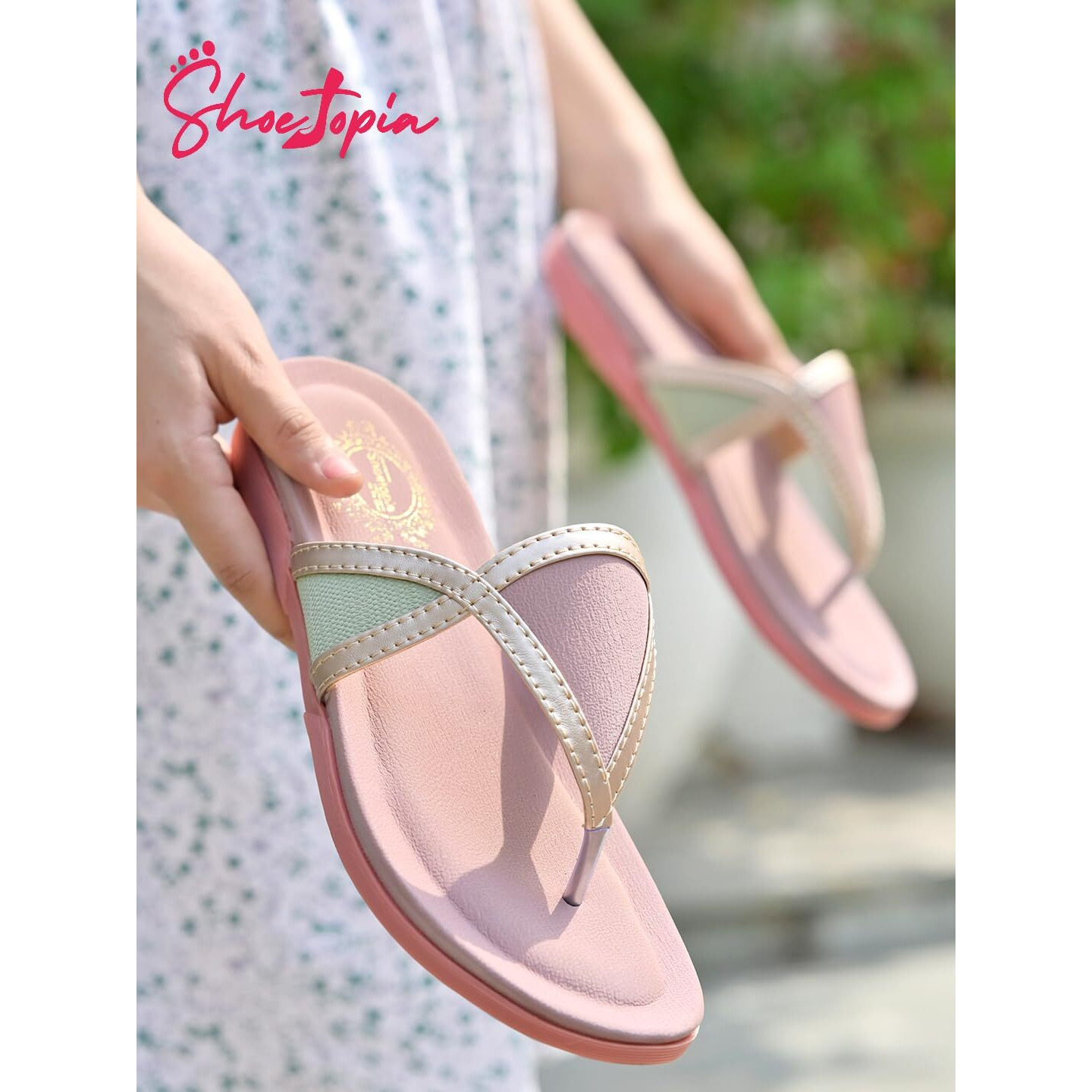 Shoetopia Women's Girls-Flat-3232 Flat Sandal-3 Kids Uk (Girls-Flat-3232-Pink)-Eu36