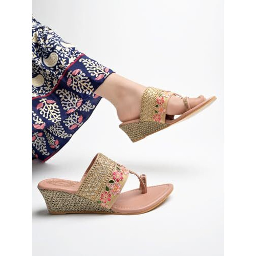 Shoetopia Girls Hm-118 Pink Wedge Sandal - 7 Uk (Girls-Hm-118-Pink)