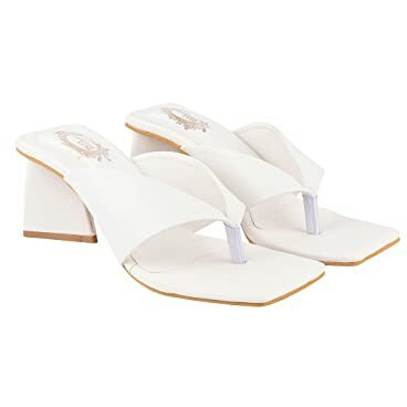 Shoetopia Girls Chic White Heeled Sandal - 5 Uk (Girls-Chic-White)