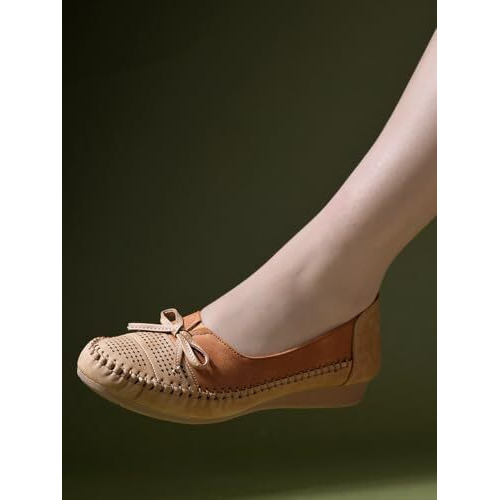 Shoetopia Casual Beige Ballerinas For Women & Girls /Eu41