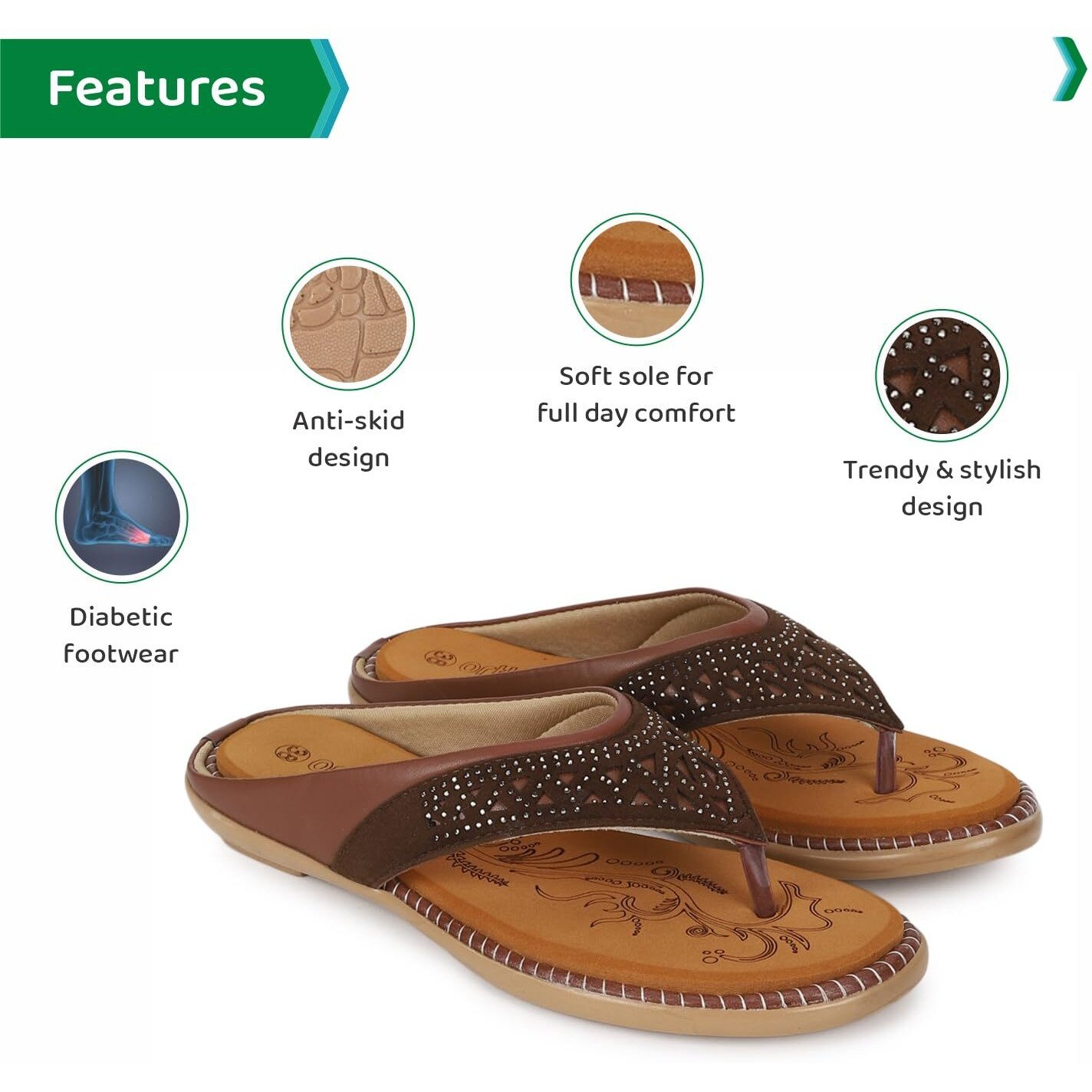Ortho Joy Doctor Slipper For Women Fancy || Orthopedic Women's Slipper || Comfortable Slippers For Women