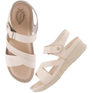 Shoetopia Comfortable Cream Doctor Sole Heels For Women /Eu41