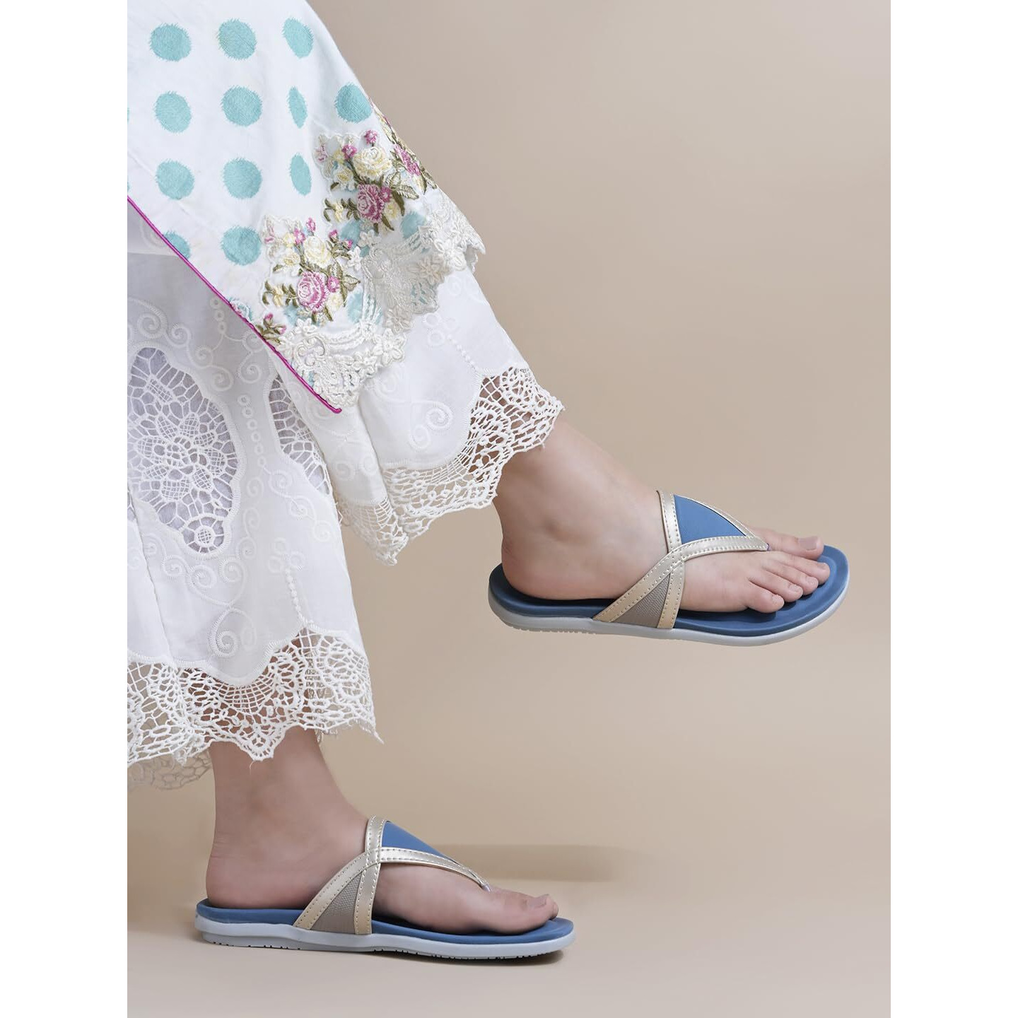 Shoetopia Stylish & Comfortable Blue Flats For Women & Girls /Eu42