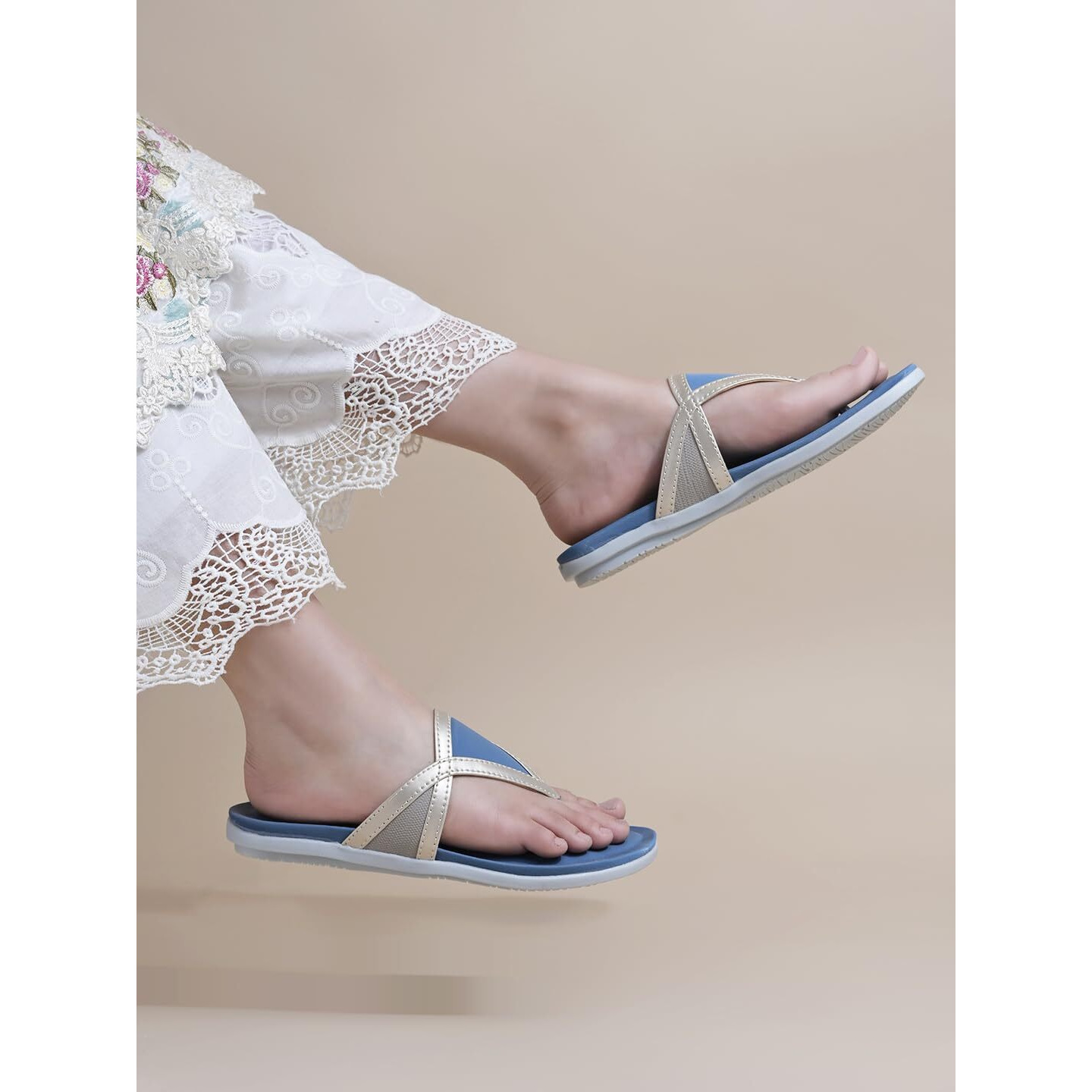 Shoetopia Stylish & Comfortable Blue Flats For Women & Girls /Eu42