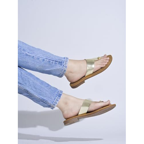 Shoetopia Ethnic Golden Flats For Women & Girls /Eu38