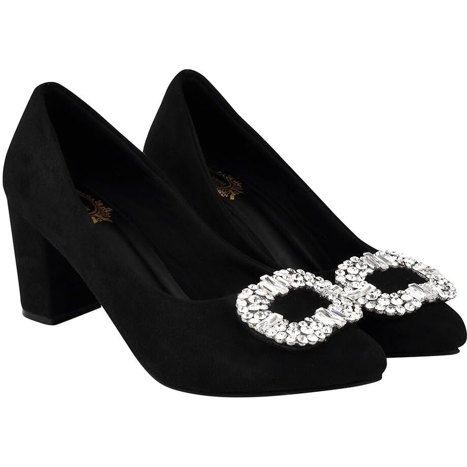 Shoetopia Girls J3 Black Dress Shoe - 8 Uk (Girls-J3-Black)