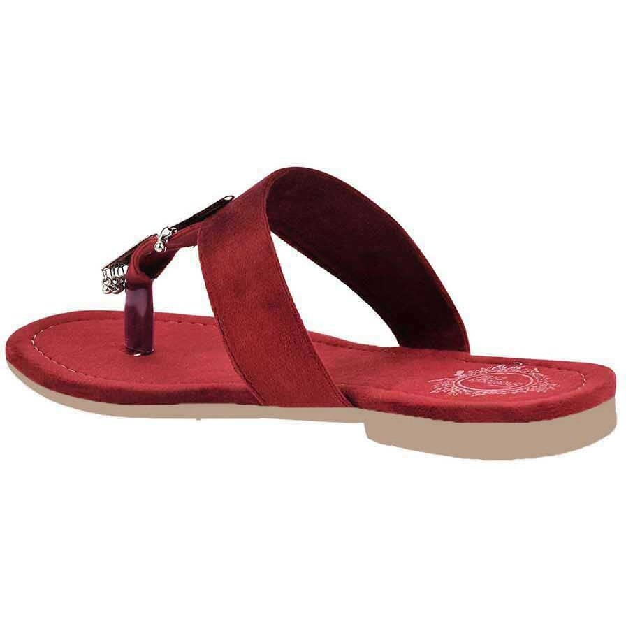 Shoetopia Ethnic Jewel Detailed Cherry Flats For Women & Girls /Uk6