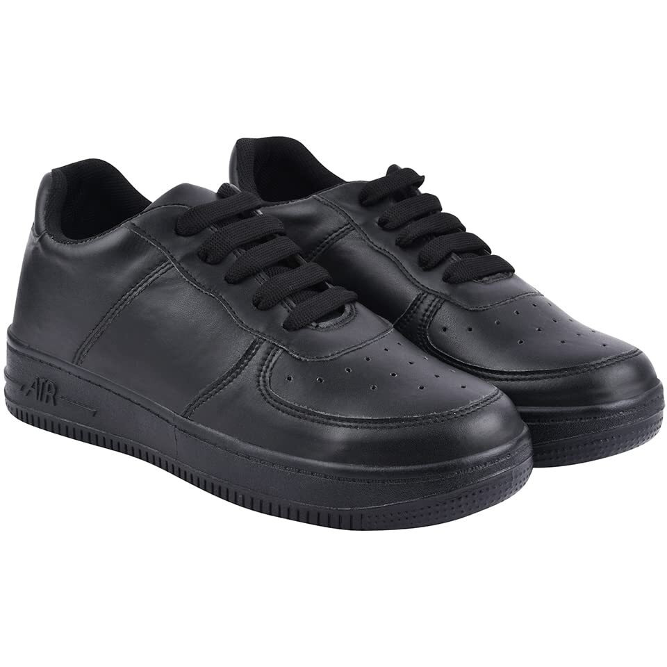 Shoetopia Girls Air Black Sneaker - 7 Uk (Girls-Air-Black)