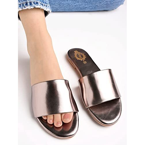 Shoetopia Girls Flat-153 Grey Flat Sandal - 7 Uk (Girls-Flat-153-Grey)