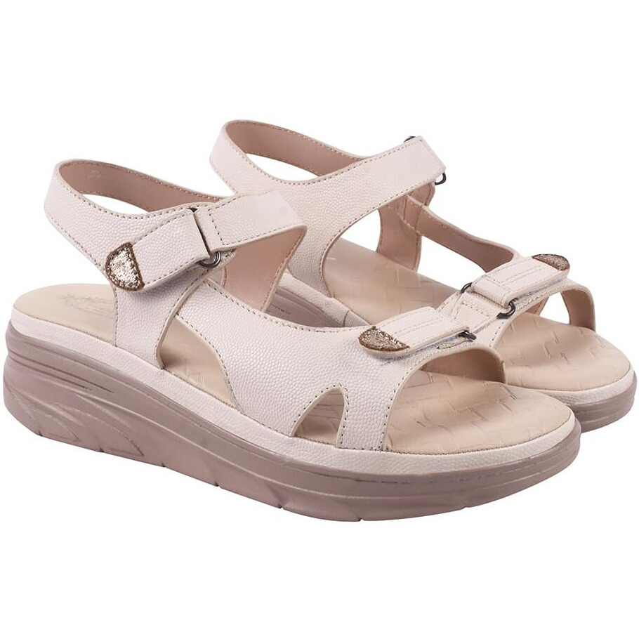 Shoetopia Comfortable Cream Doctor Sole Heels For Women & Girls