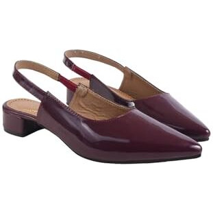 Shoetopia Solid Pointed Toe Cherry Pumps For Women & Girls /Eu37