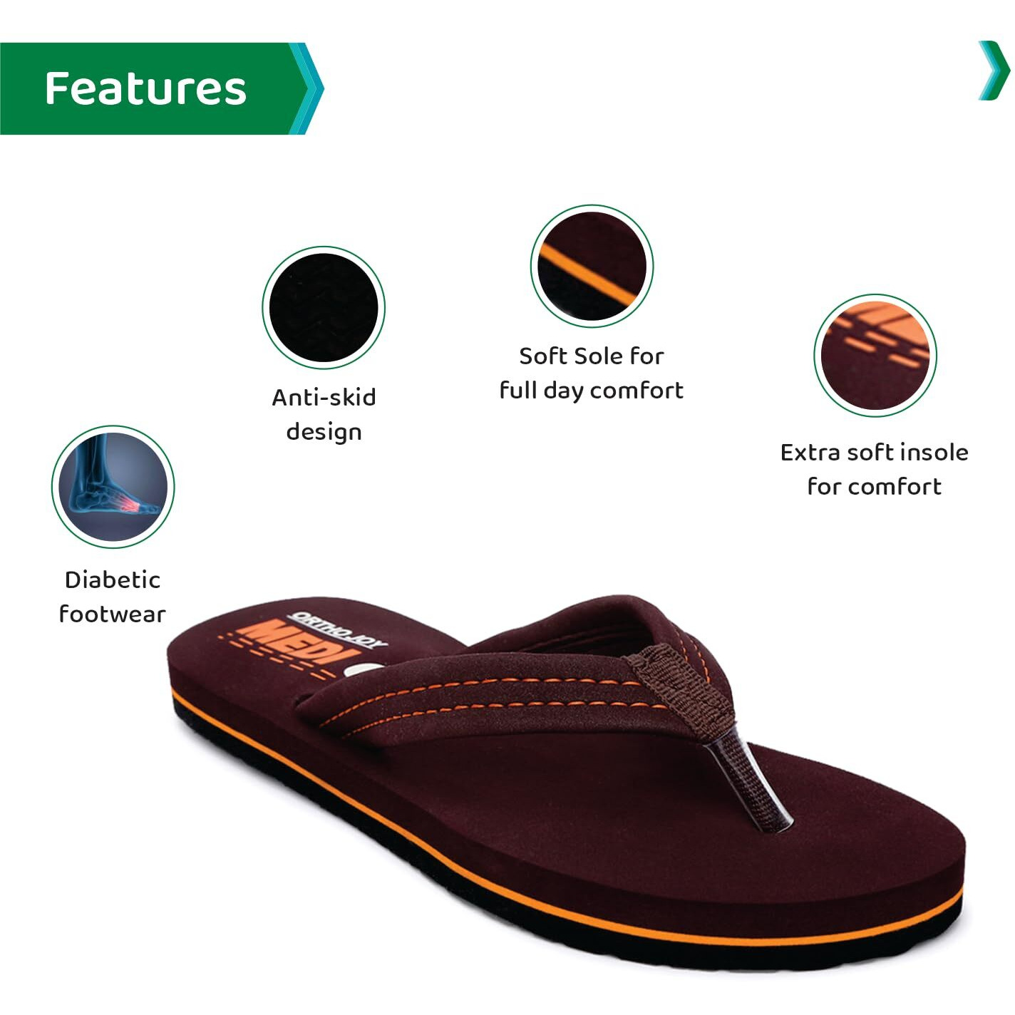 Ortho Joy Doctor Orthopedic Ladies Slippers/Mcr Chappals For Women