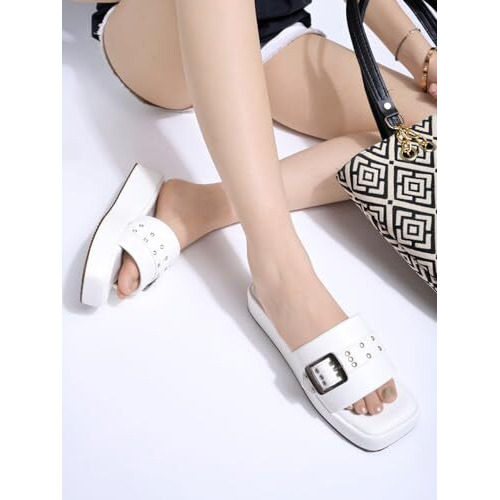 Shoetopia Girls P-20 White Wedge Sandal - 8 Uk (Girls-P-20-White)