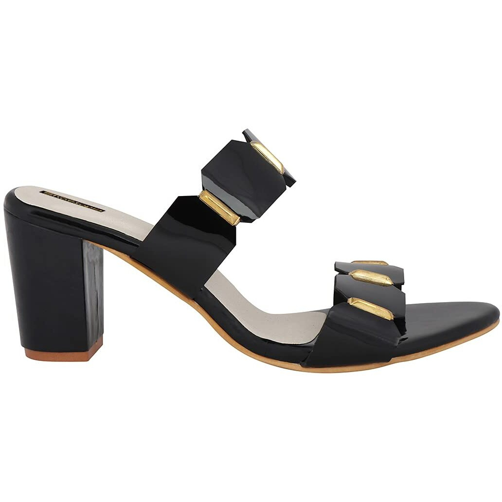 Shoetopia Womens/Girls Black Solid Heels-Eu38
