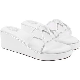 Shoetopia Retro Stylish White Wedges For Women & Girls /Eu38