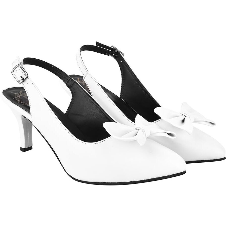 Shoetopia Girls B-433 White Heeled Sandal - 5 Uk (Girls-B-433-White)
