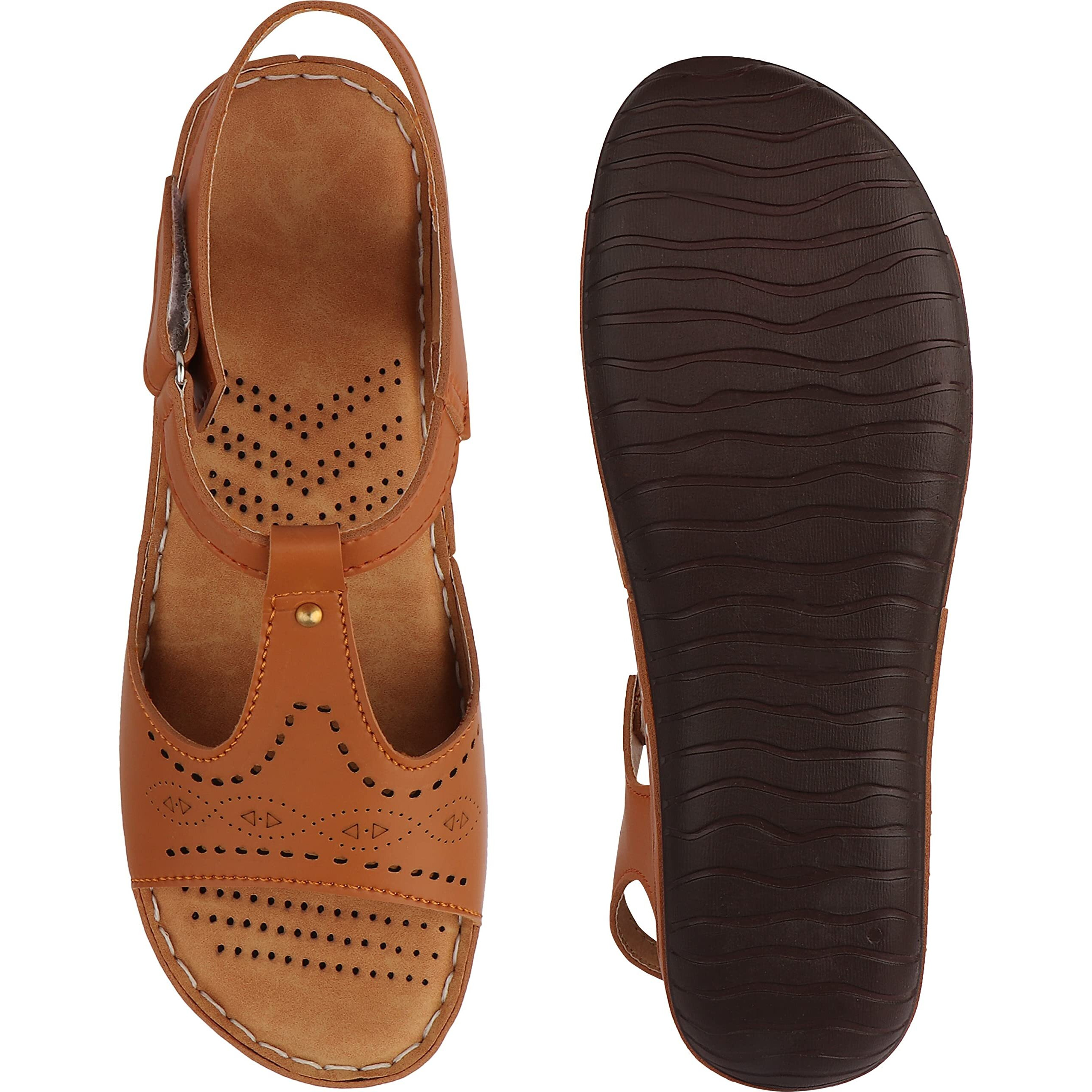 Shoetopia Girls Tan Stylish Trending Flats
