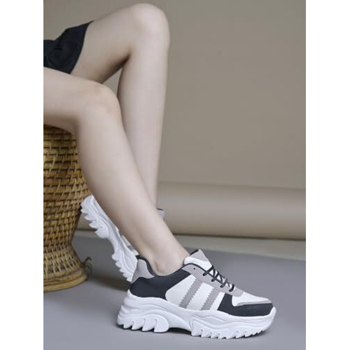 Shoetopia Smart Casual Comfortable Black Sneakers For Women & Girls /Eu39