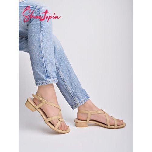 Shoetopia Women's Girls-Snd-179 Sandal-8 Kids Uk (Girls-Snd-179-Beige)-Eu41