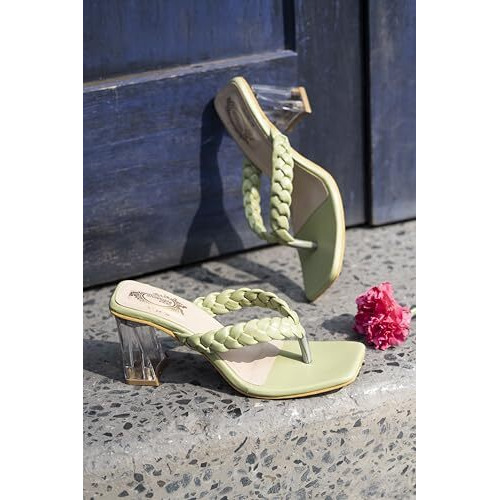Shoetopia Girls Ruhi Green Heeled Sandal - 8 Uk (Girls-Ruhi-Green)