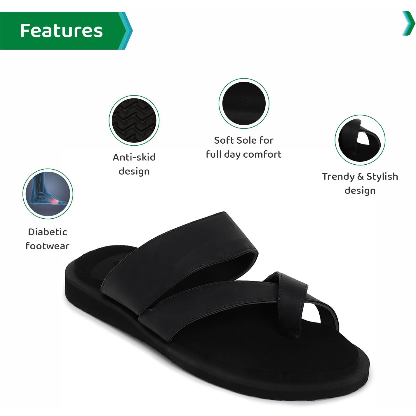 Ortho Joy Extra Soft Doctor Ortho Slippers For Men/Comfortable Regular Wear Slipper