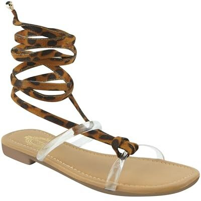 Shoetopia Girls Zebra Tan Flat Sandal - 9 Uk (Girls-Zebra-Tan)