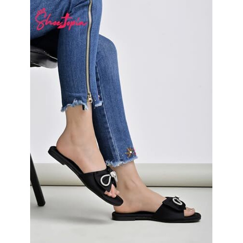 Shoetopia Women's Girls-Gf-16 Flat Sandal-6 Kids Uk (Girls-Gf-16-Black)-Eu39