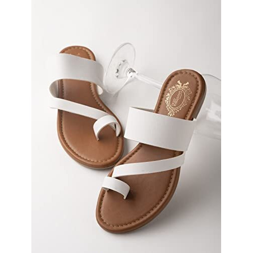 Shoetopia Girls Rado White Flat Sandal - 8 Uk (Girls-Rado-White)
