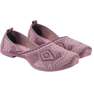 Shoetopia Embroidered Ethnic Peach Ballerinas For Women & Girls /Eu41