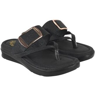 Shoetopia Stylish Black Wedges For Women & Girls /Eu41