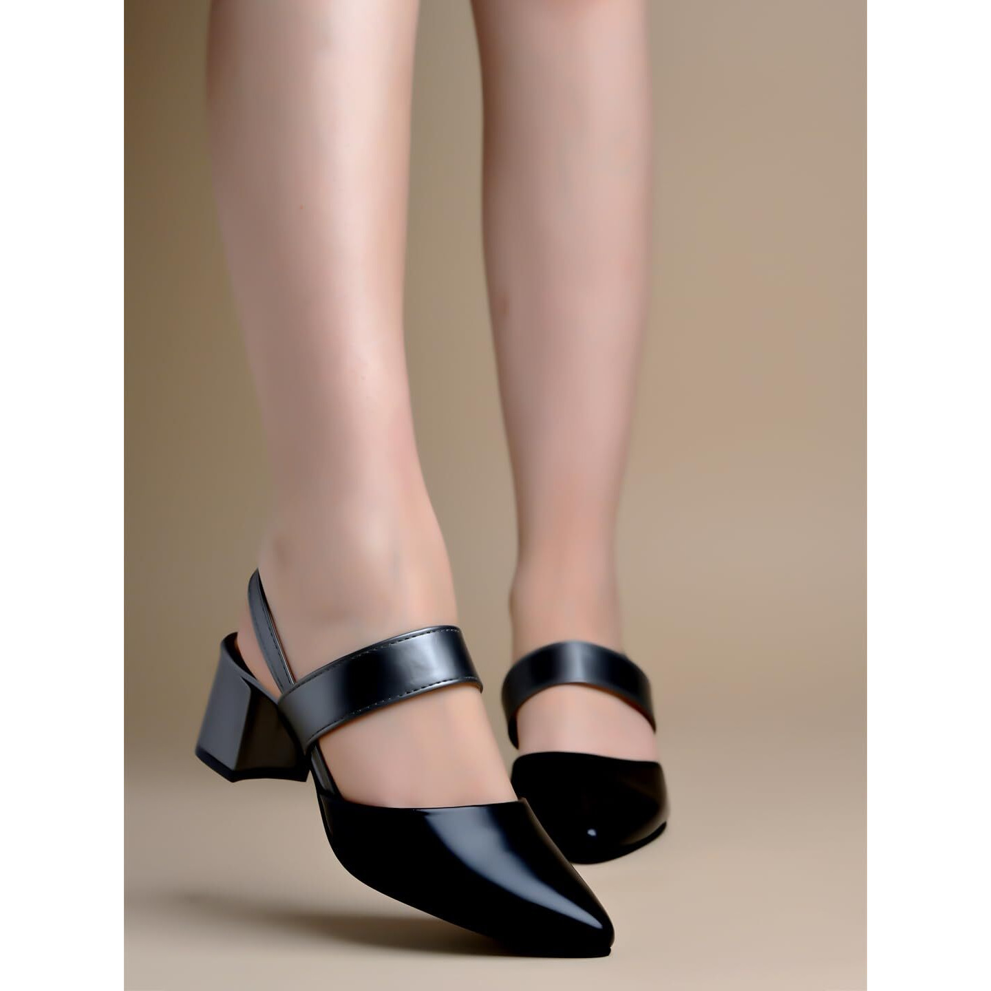 Shoetopia Stylish Pointed Toe Black Pumps For Women & Girls /Eu41