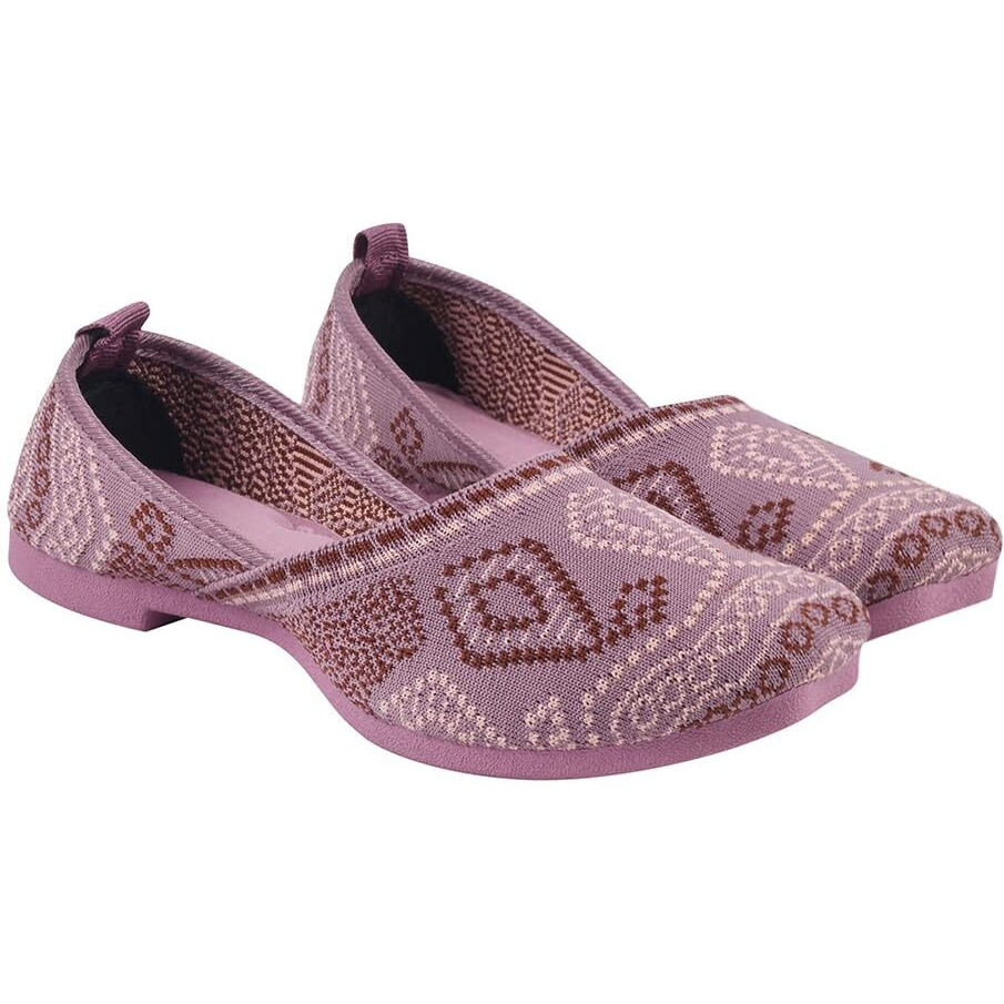 Shoetopia Embroidered Ethnic Peach Ballerinas For Women & Girls /Eu42