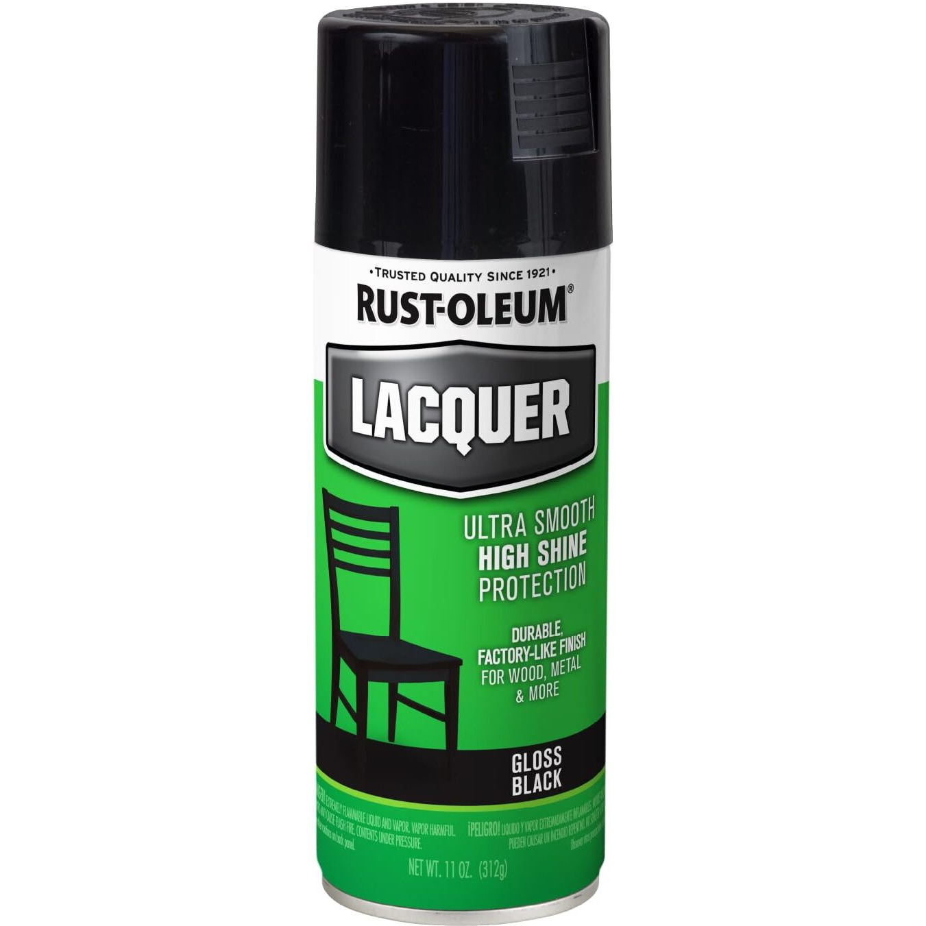 Rust-Oleum 1905830 Lacquer Spray, 11-Ounce, Gloss Black