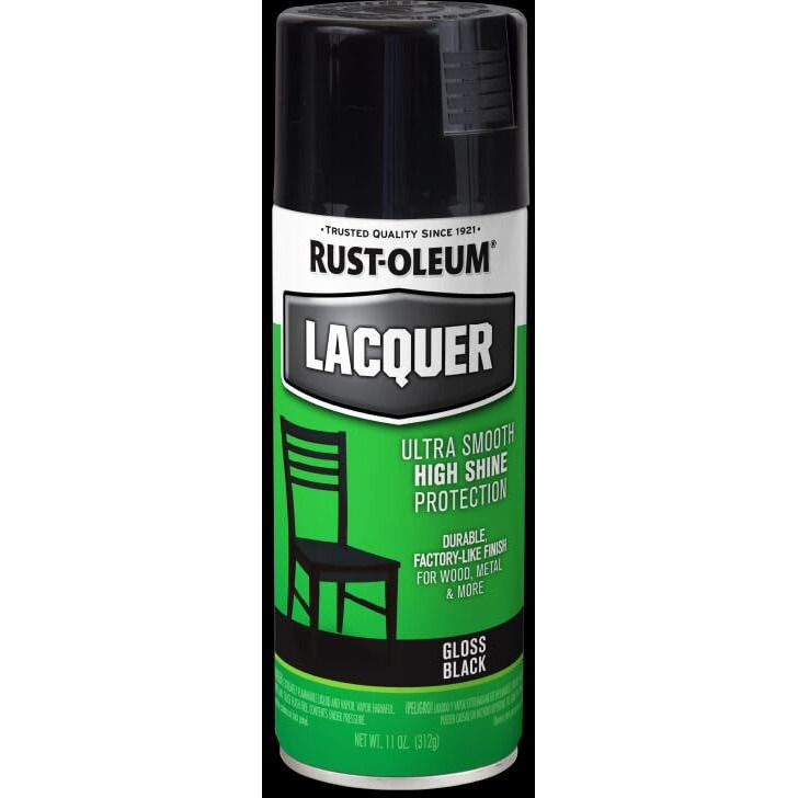 Rust-Oleum 1905830 Lacquer Spray, 11-Ounce, Gloss Black