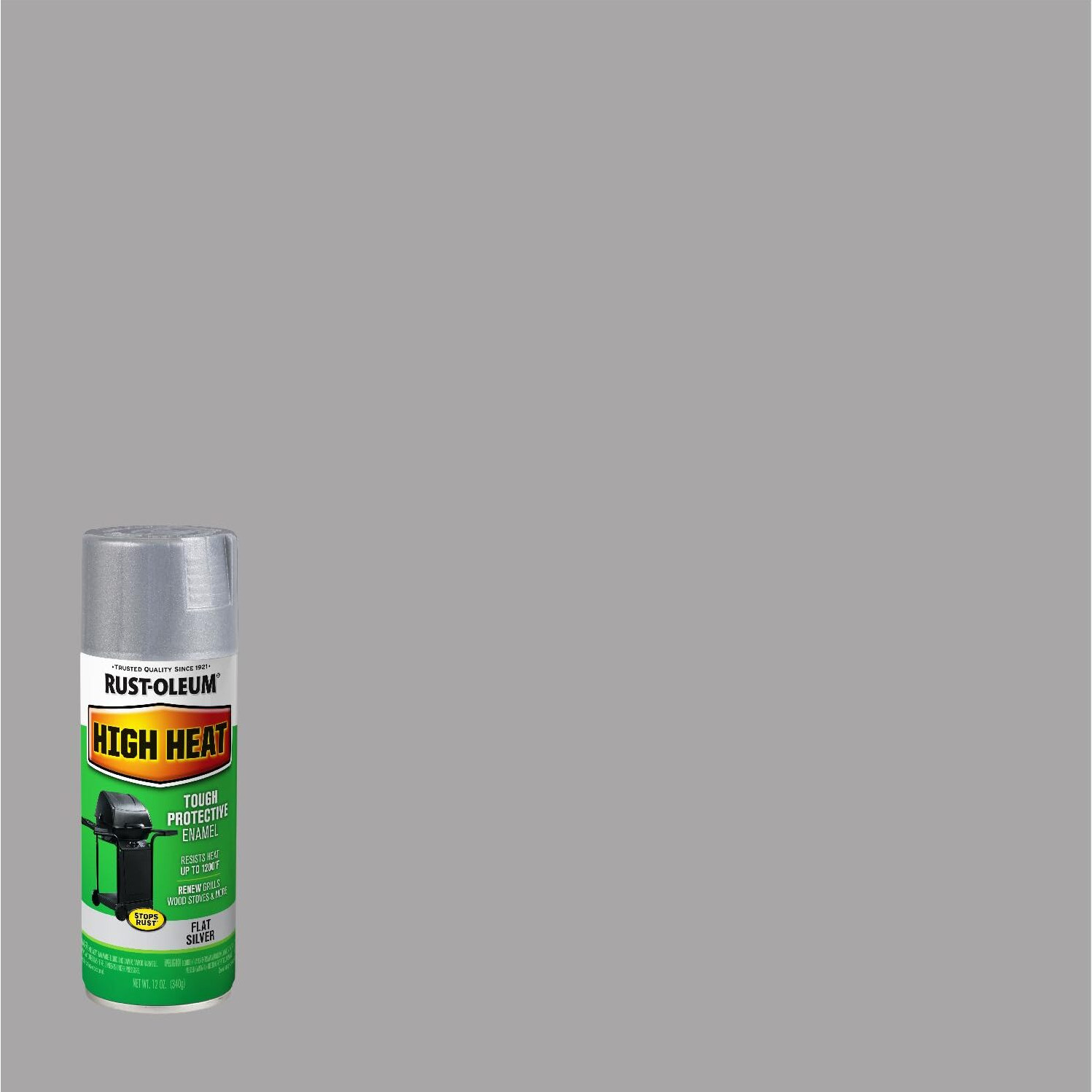 Rust-Oleum 7716830 High Heat Enamel Spray, Silver, 12-Ounce