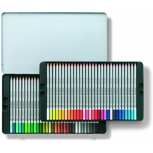 Staedtler Karat Aquarell Premium 125M60 Watercolor Pencil Set In Metal Box - Pack Of 60