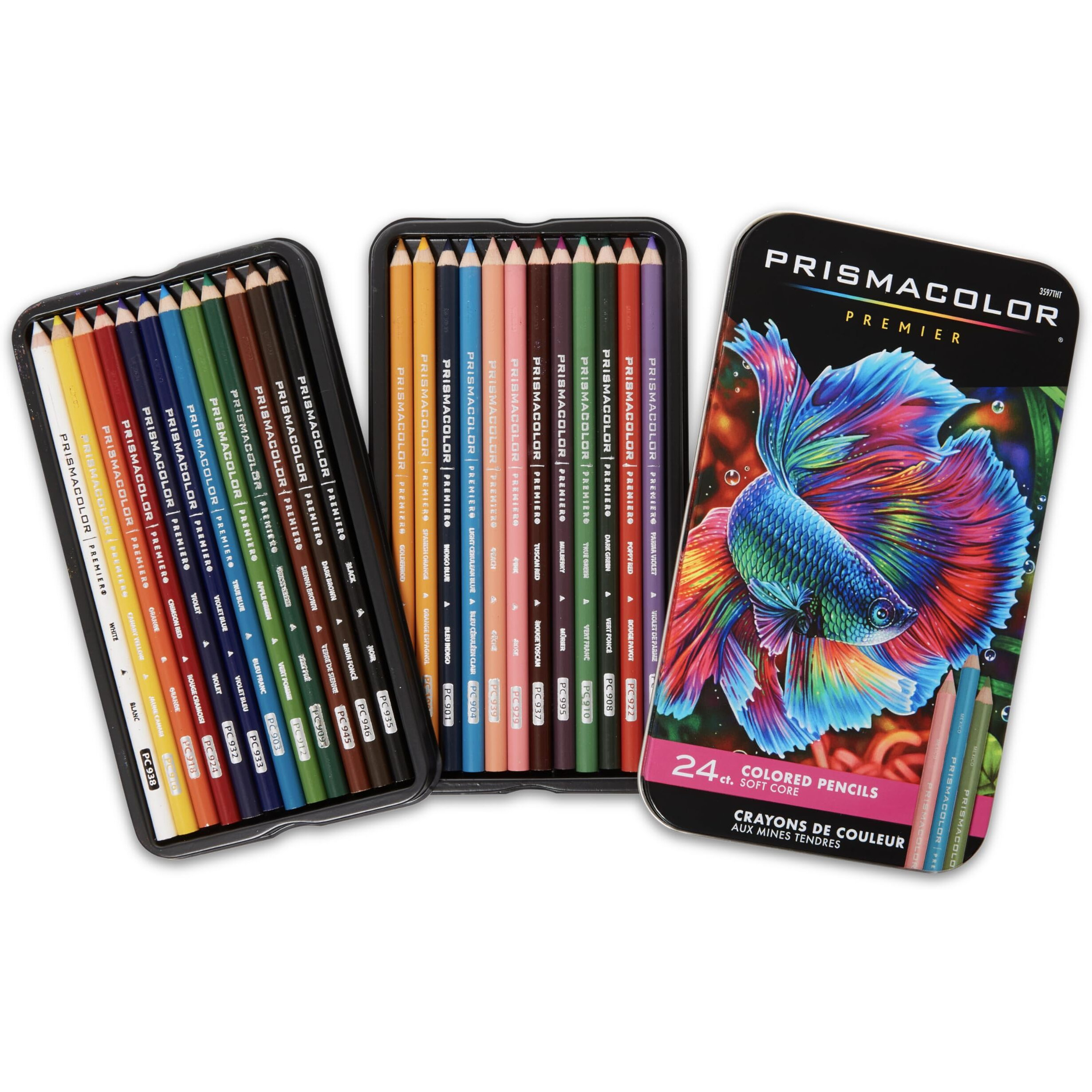 G T Luscombe Soft Core 3597T Premier Colored Pencils, [24-Count, Prisma Colour]