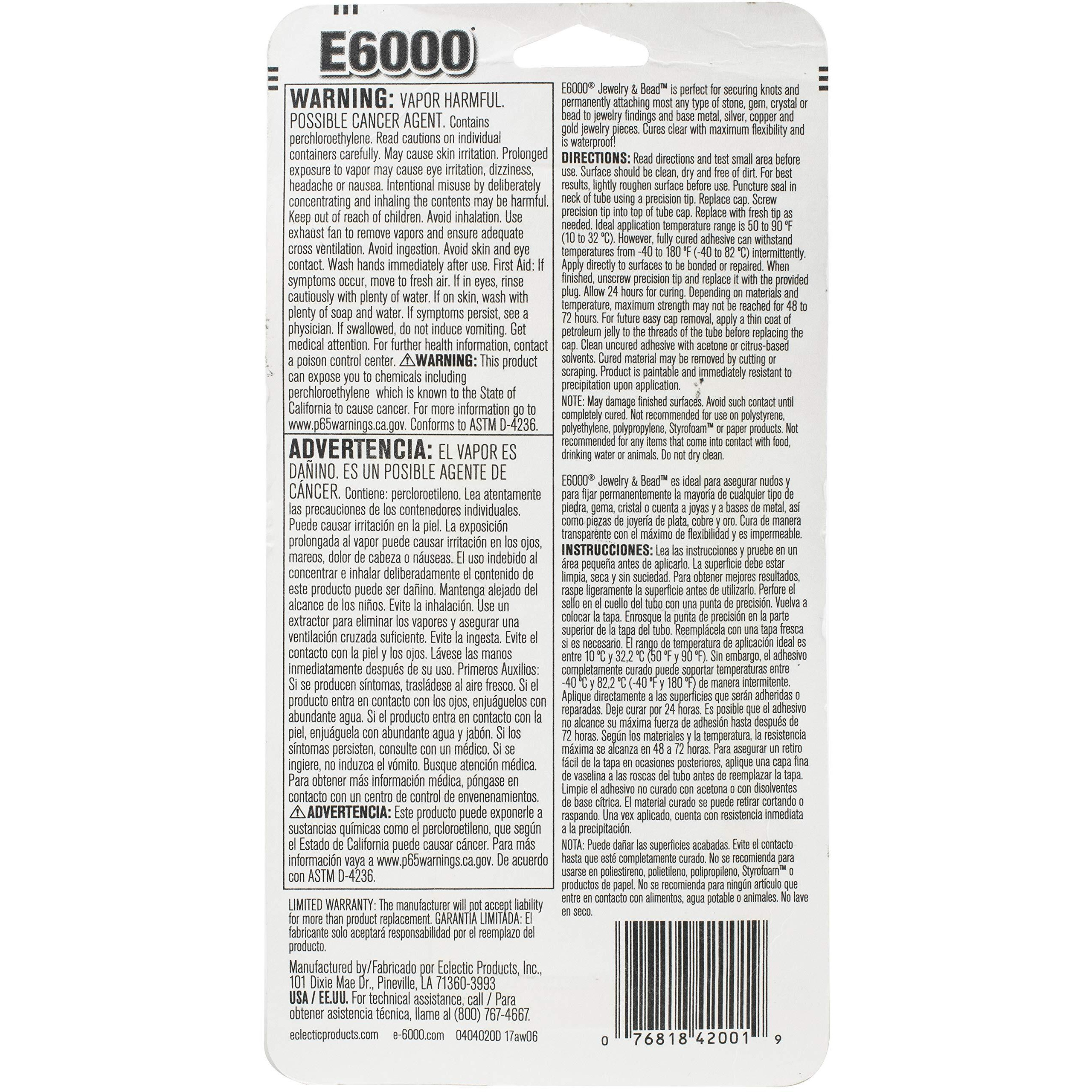 E6000 Jewelry And Bead Adhesive 1Oz