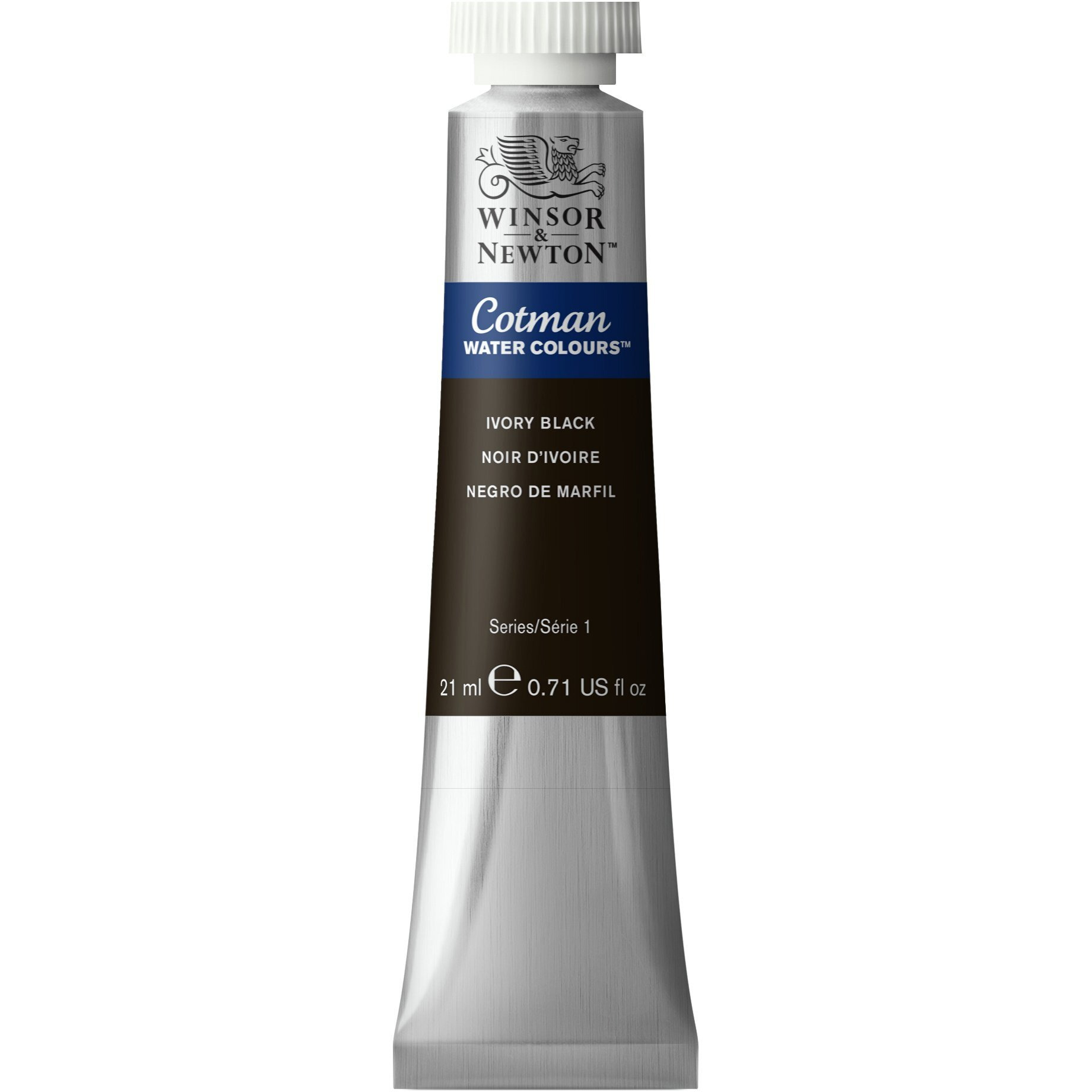 Winsor & Newton Cotman 21Ml Water Colour Tube - Ivory Black