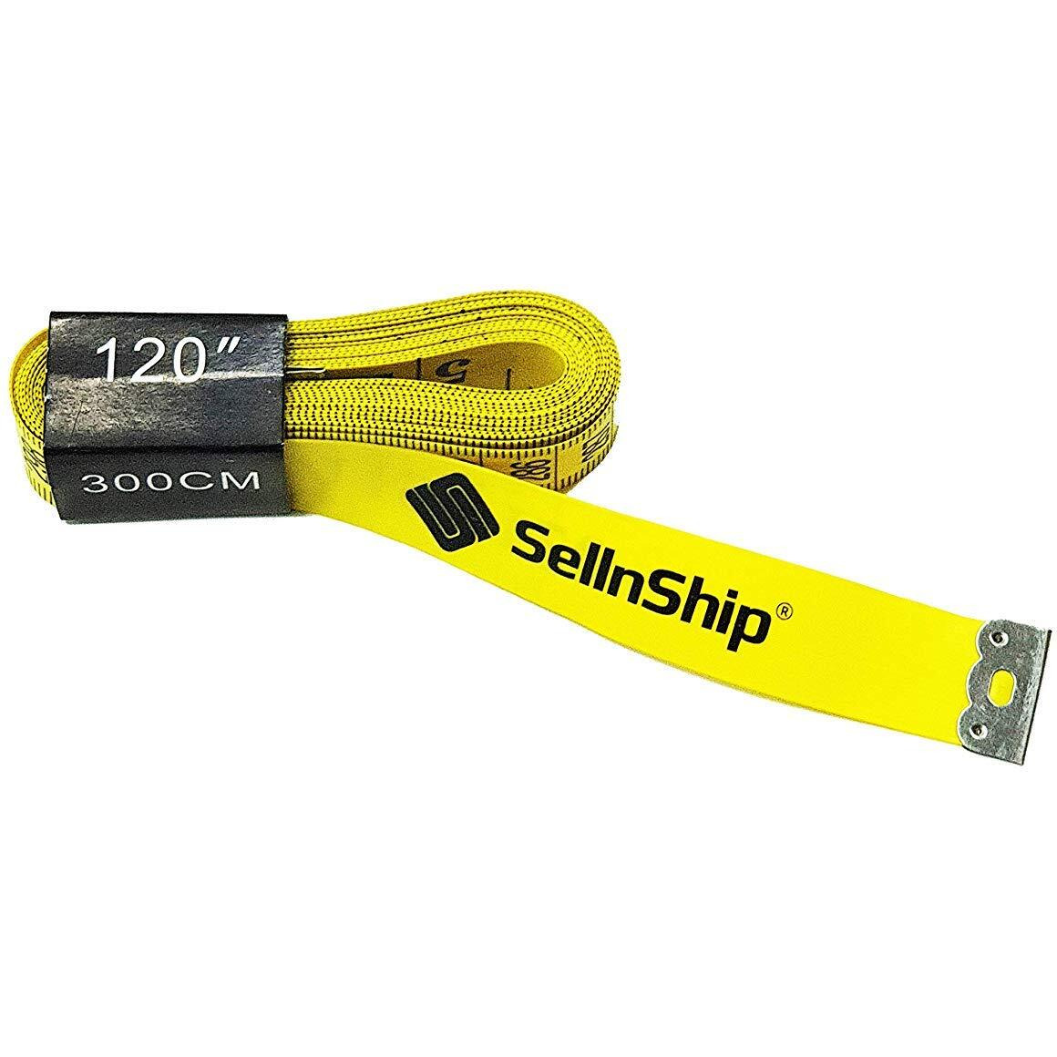 Hasthip Fiberglass Tailor's Soft Flexible Tape For Measurements, 120 Inch Ruler Scale (Yellow)