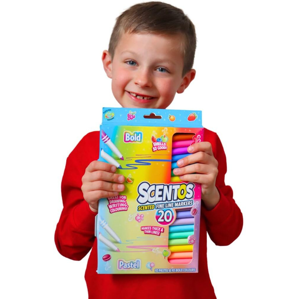 Scentos Classic Scented Markers (Fine Line Bold And Pastel Color Markers 20S)