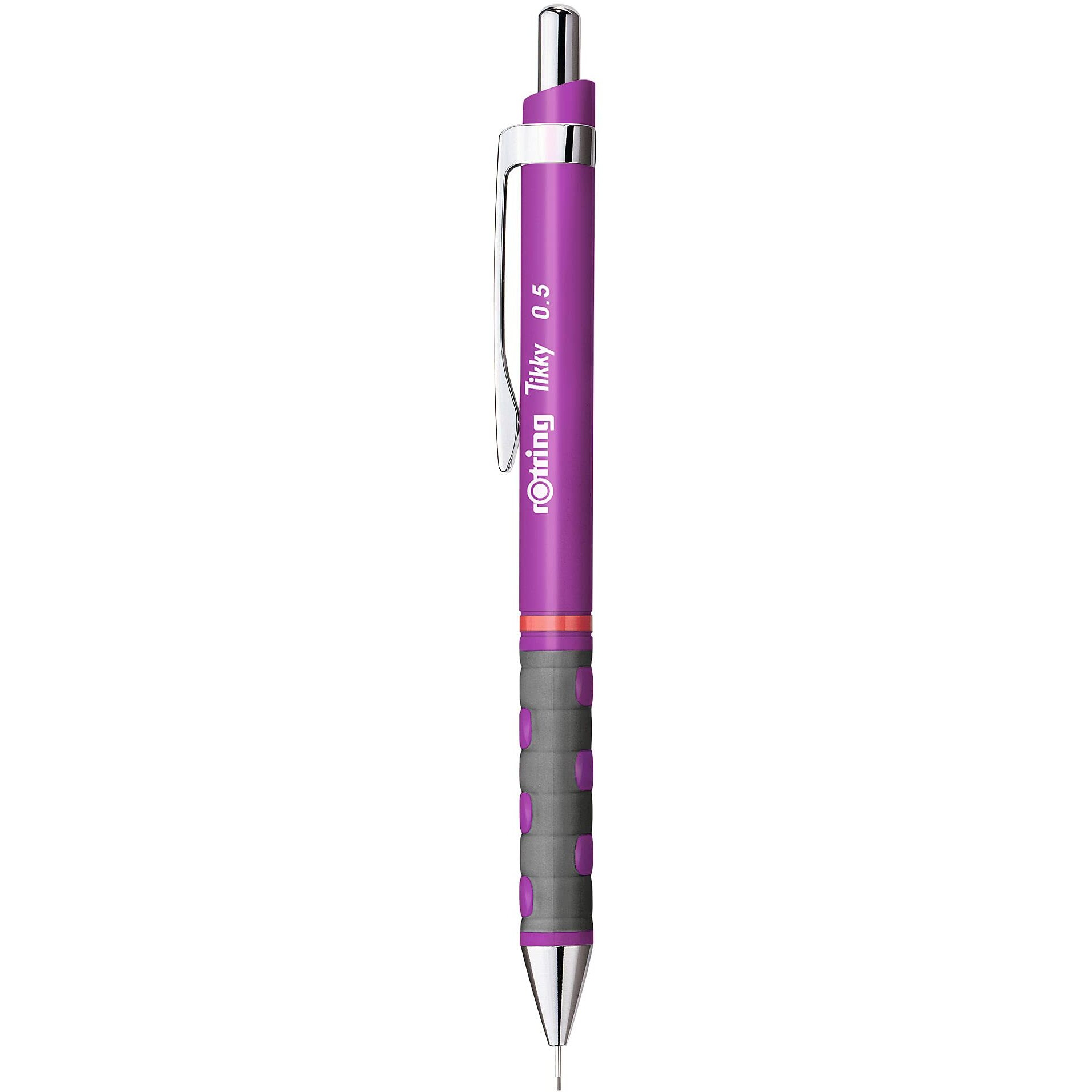 Rotring 0.5Mm Mechanical Clutch Lead Pencil | Tikky | For Smooth Writing Drafting Drawing | Neon Purple Barrel | Stationery