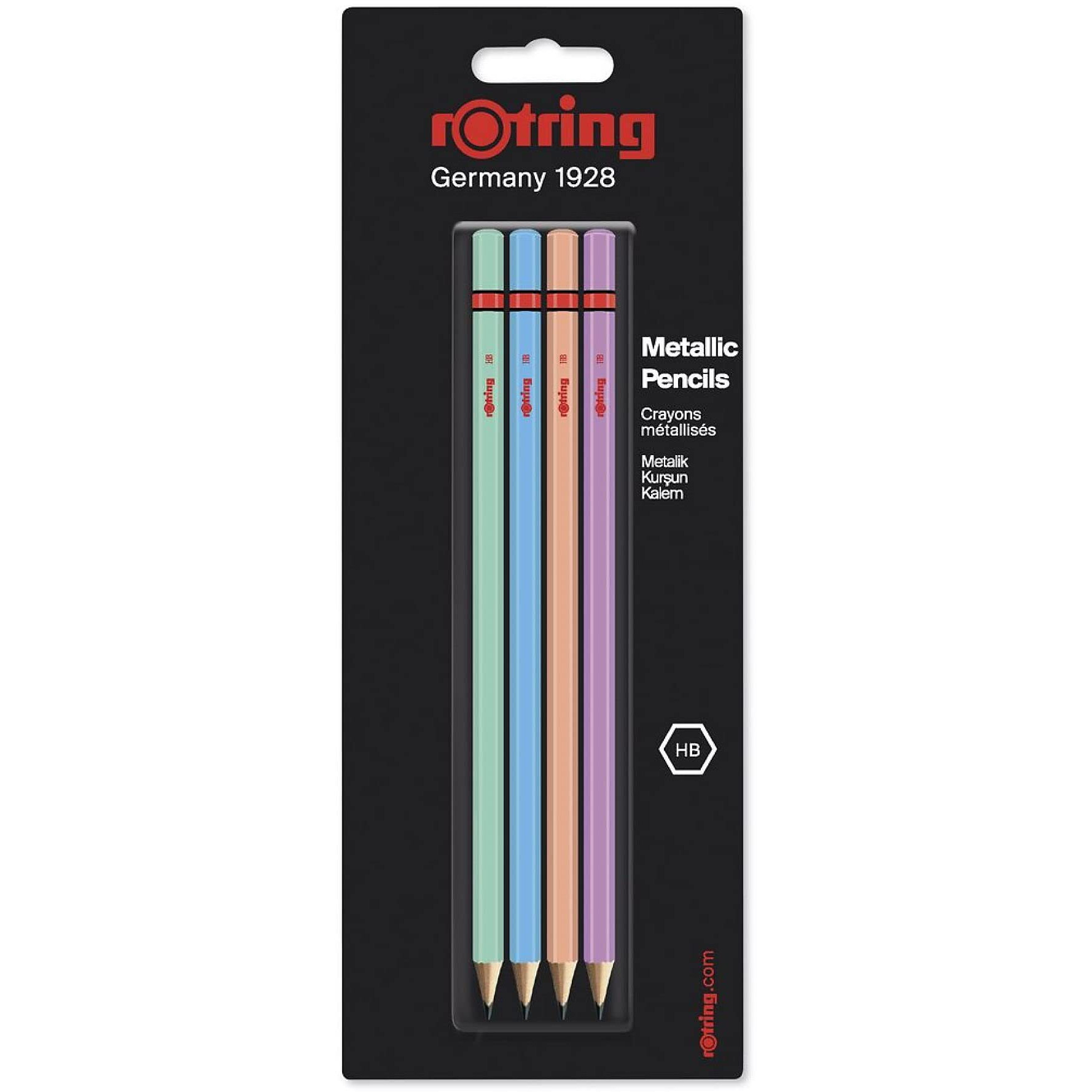 Rotring Metallic Pencil, 4-Pack