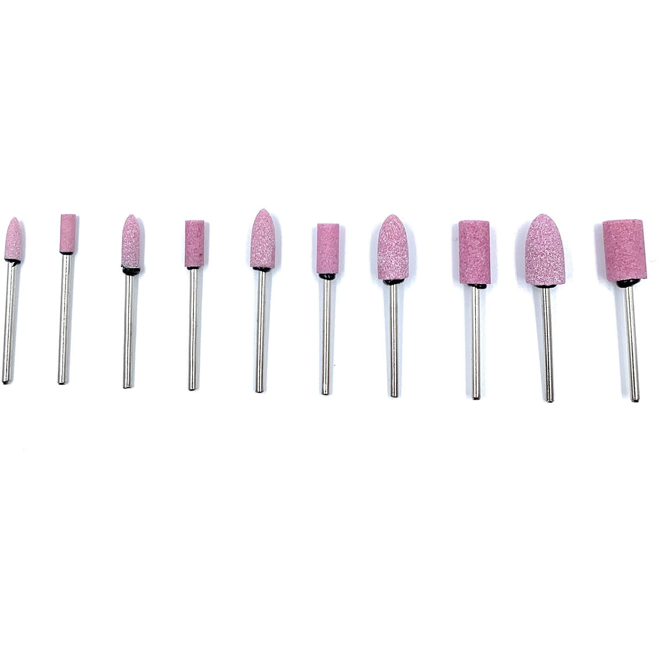 Aone Abrasive Mounted Stone Bur 2.3Mm Set Of 100Pcs For Grinding, Polishing, Carving & Sanding In Metal, Wax, Plastic, Ceramic, Clay, Etc For Dental, Jewellery Making, Model Making, Hobby Crafts Diy