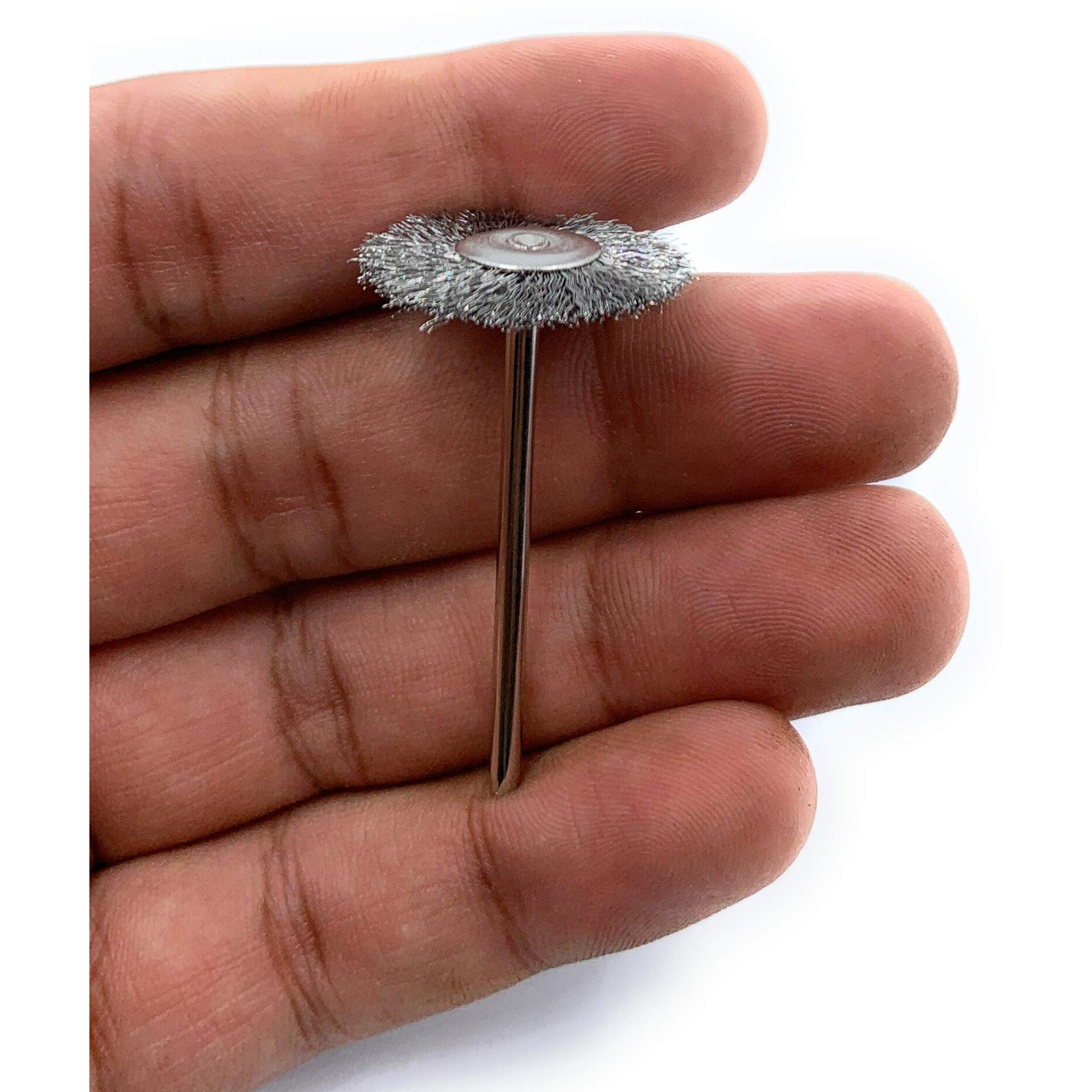 Aone Steel Wire Wheel End Brush 10Pcs For Finishing, Deburring, Rust Removal & Cleaning For Dremel Rotary Tool,Micro Hand Motor,Polishing Motor For Jewellery Making, Watchmaking, Model Making