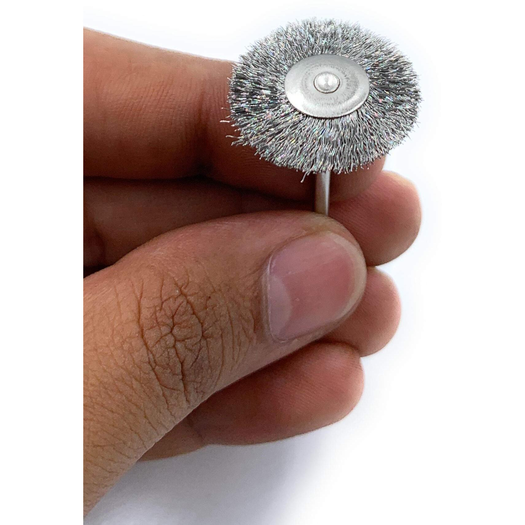 Aone Steel Wire Wheel End Brush 10Pcs For Finishing, Deburring, Rust Removal & Cleaning For Dremel Rotary Tool,Micro Hand Motor,Polishing Motor For Jewellery Making, Watchmaking, Model Making