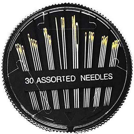Home Buy 30 Pieces In 1 Set Assorted Hand Sewing Steel Needles For Embroidery Mending Craft Cloth Stitching (Pack Of 1)