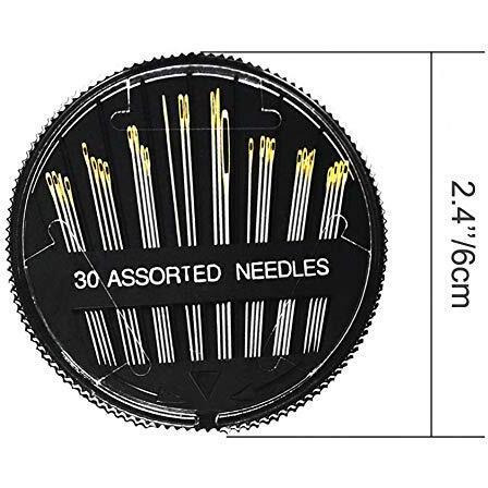 Home Buy 30 Pieces In 1 Set Assorted Hand Sewing Steel Needles For Embroidery Mending Craft Cloth Stitching (Pack Of 1)