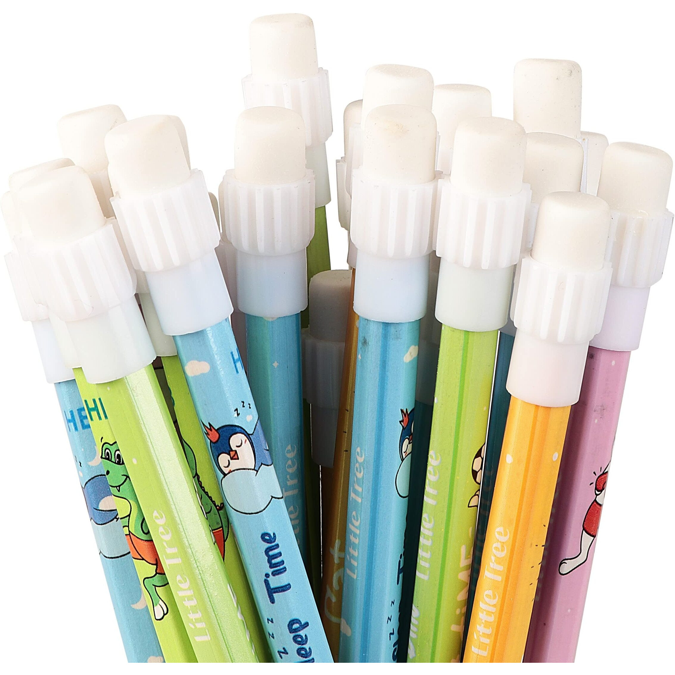 Worison 24 Pc Pencils With Eraser Tops-School&Office Fun Writing Stationery&Gifting Items,Black