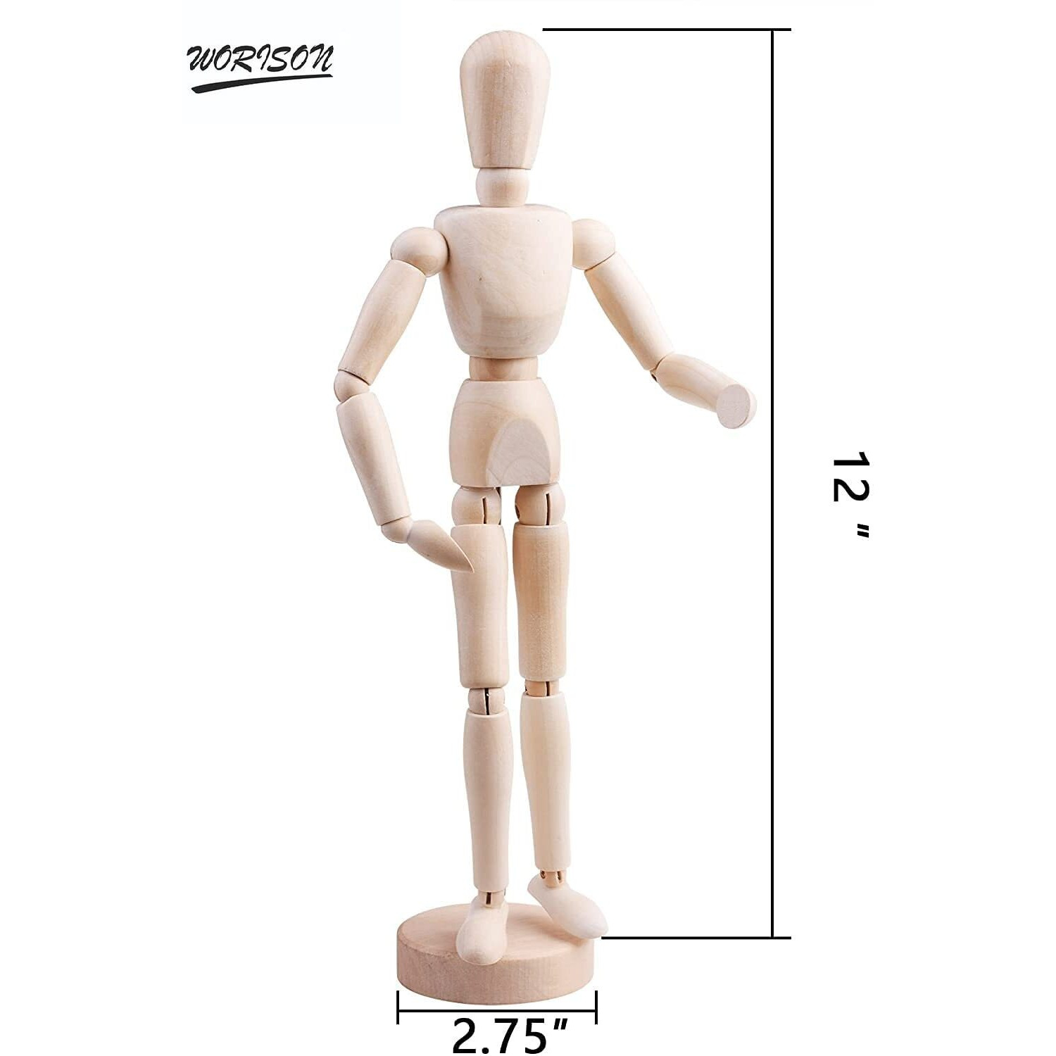 Worison Wooden Manikin Male (12 Inch)